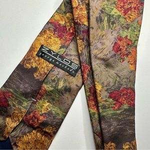 Zylos George Machado Autumn Floral Silk Tie